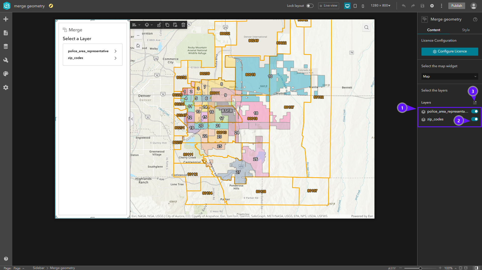 Config select layers