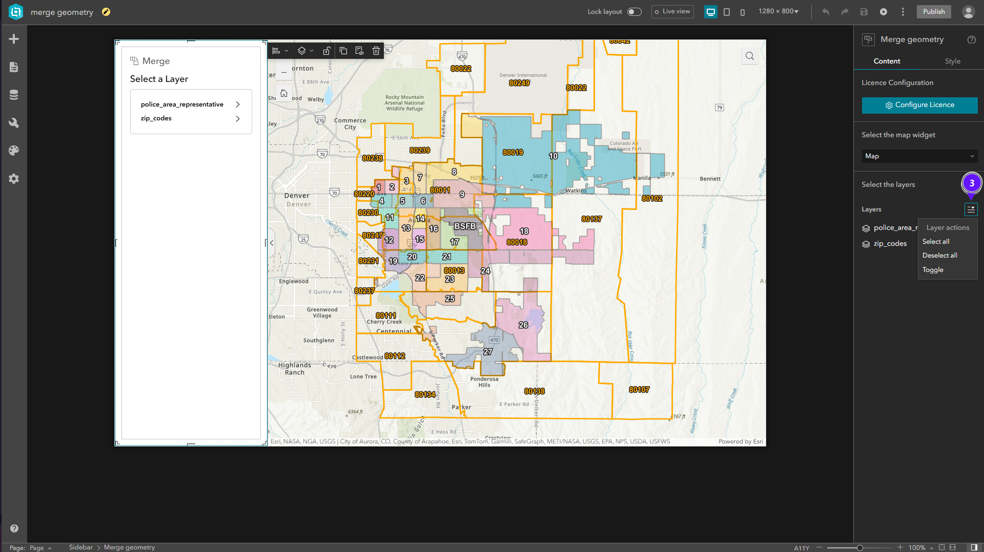 Config select layers